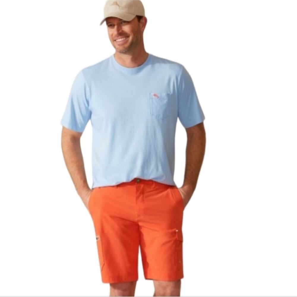 NEW Tommy Bahama 29 Cayman Isles Cargo Swim Trunk Orange UPF 30 Shorts